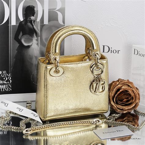 dior lady gold|mini lady dior bag price.